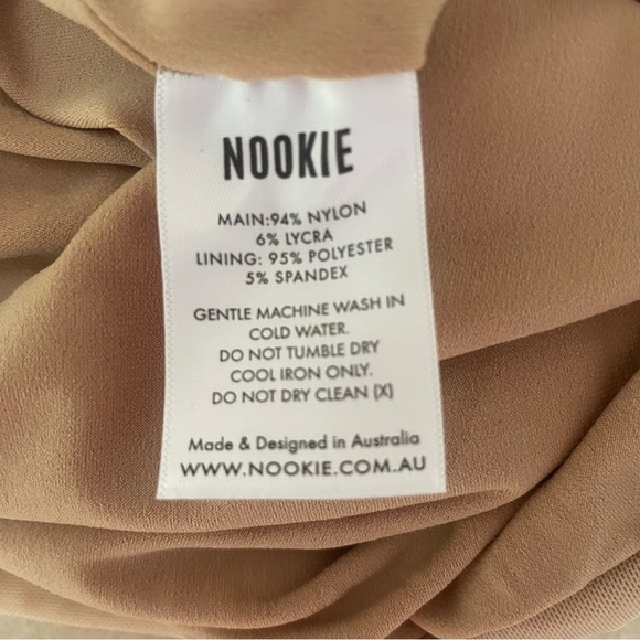 New! Nookie Revolve Vision Nude Ruched Mini Bodycon Fitted Dress 37642 - Picture 8 of 9